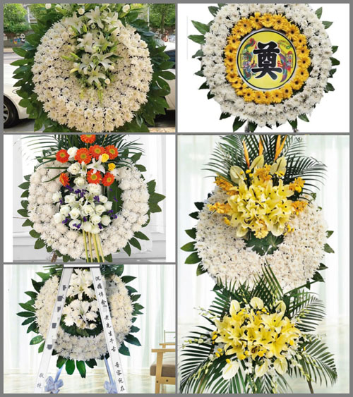 山东青岛即墨市蓝村镇城后村花圈速递